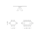 Tavolo da Pranzo Allungabile Fino a 300 cm in Fenix Made in Italy - Dalmata Viadurini