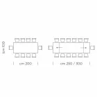 Tavolo da Pranzo Allungabile Fino a 300 cm in Laminato Made in Italy - Grotta Viadurini