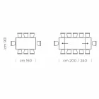 Tavolo da Pranzo Allungabile Fino a 300 cm in Laminato Made in Italy - Settimmio Viadurini