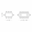 Tavolo da Pranzo Allungabile Fino a 300 cm in Laminato Made in Italy - Settimmio Viadurini