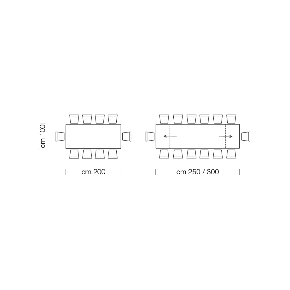 Tavolo da Pranzo Allungabile fino a 300 cm in Legno Impiallacciato – Settimmio Viadurini