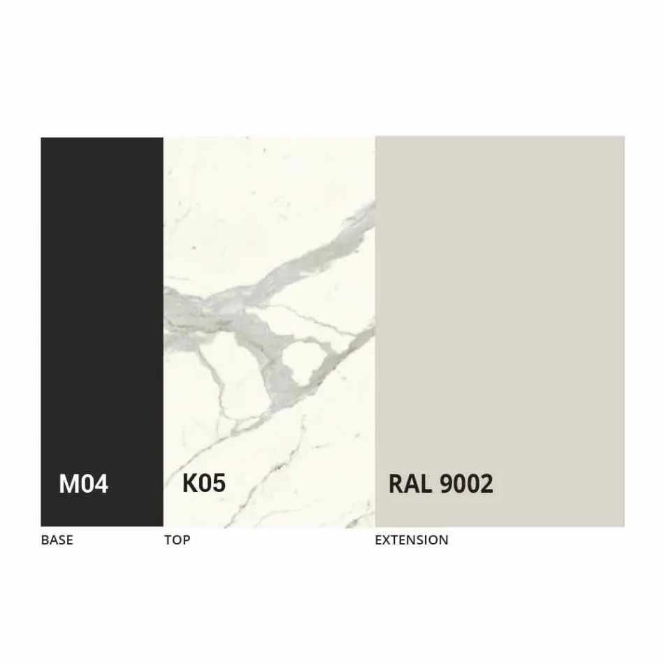 Tavolo da Pranzo Allungabile Fino a 310 cm in Ceramica Made in Italy - Pitagora Viadurini