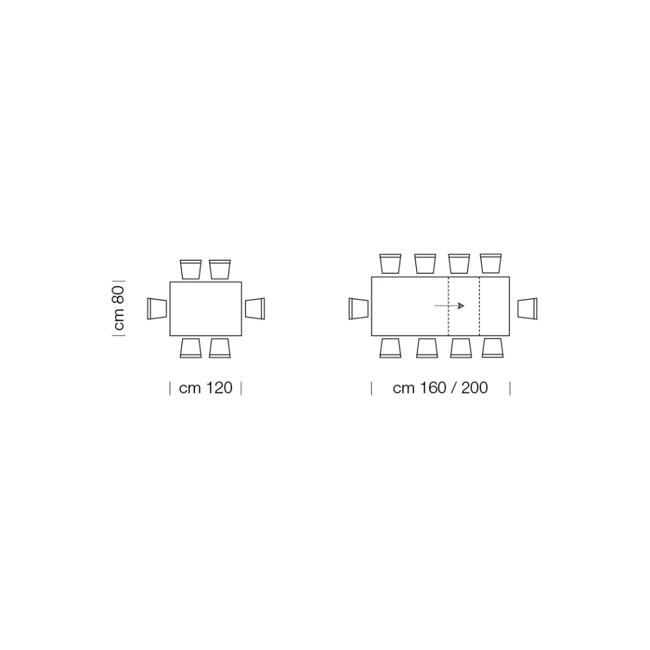 Tavolo da Pranzo Allungabile fino a 310 cm in Melaminico Made in Italy – Settanta Viadurini