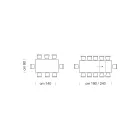 Tavolo da Pranzo Allungabile fino a 310 cm in Melaminico Made in Italy – Settanta Viadurini