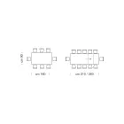 Tavolo da Pranzo Allungabile fino a 310 cm in Melaminico Made in Italy – Settanta Viadurini