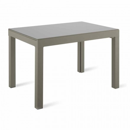 Tavolo da Pranzo Allungabile Fino a 350 cm in Vetro Melaminico e Metallo - Meryl Viadurini