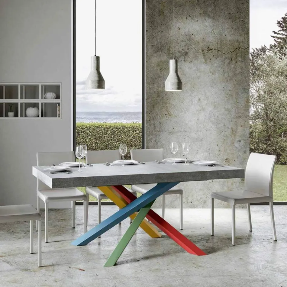 Tavolo da Pranzo Allungabile Fino a 440 cm Piano in Legno Made in Italy - Boan Viadurini