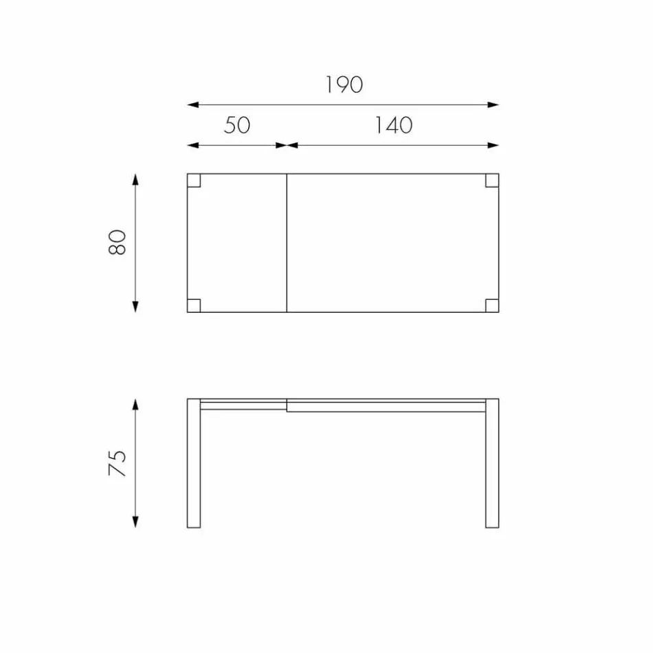 Tavolo da pranzo allungabile in legno di rovere Fedro, made in Italy Viadurini