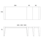 Tavolo da Pranzo Allungabile in Legno Impiallacciato Varie Finiture - Gerry Viadurini