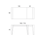 Tavolo da Pranzo Allungabile in Legno Impiallacciato Varie Finiture - Gerry Viadurini