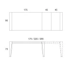 Tavolo da Pranzo Allungabile in Legno Impiallacciato Varie Finiture - Gerry Viadurini