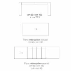 Tavolo da pranzo allungabile in legno melaminico fatto in Italia, Oky Viadurini