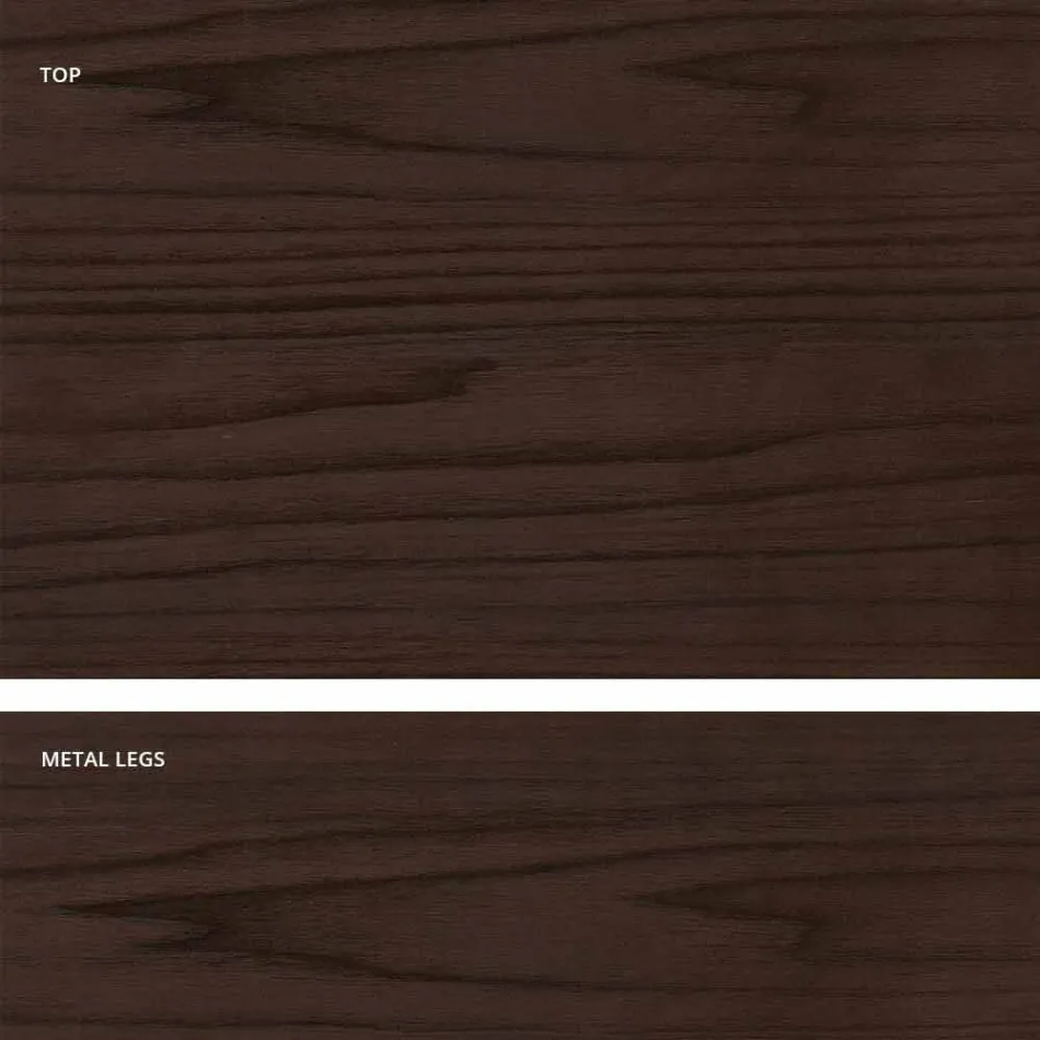 Tavolo da pranzo allungabile in legno melaminico fatto in Italia, Oky Viadurini