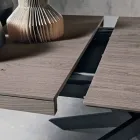 Tavolo da pranzo allungabile in legno rovere L315cm made Italy Oncino Viadurini