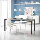 Tavolo da pranzo allungabile in vetro e metallo Oddo Viadurini