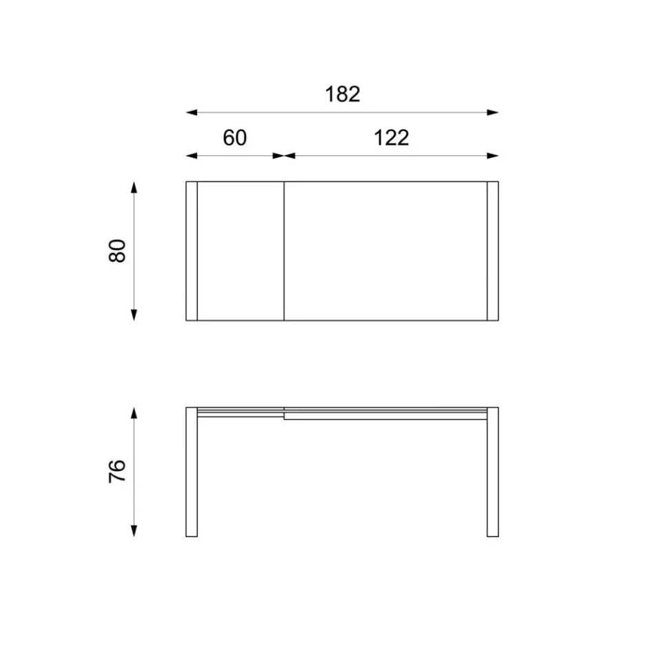 Tavolo da pranzo allungabile in vetro e metallo Oddo Viadurini