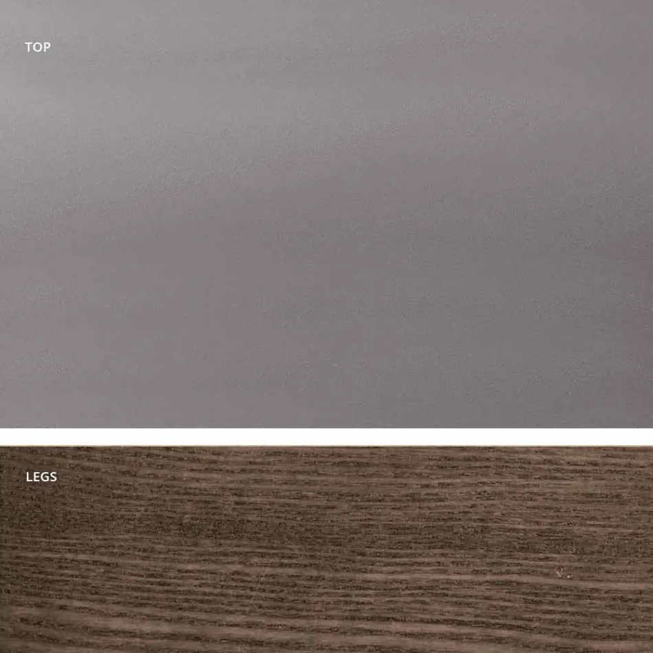 Tavolo da pranzo allungabile in vetro fumè fatto in Italia, Dimitri Viadurini