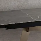 Tavolo da Pranzo Allungabile in Vetroceramica e Metallo Made in Italy - Ania Viadurini