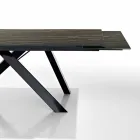 Tavolo da pranzo allungabile in vetroceramica fatto in Italia, Wilmer Viadurini