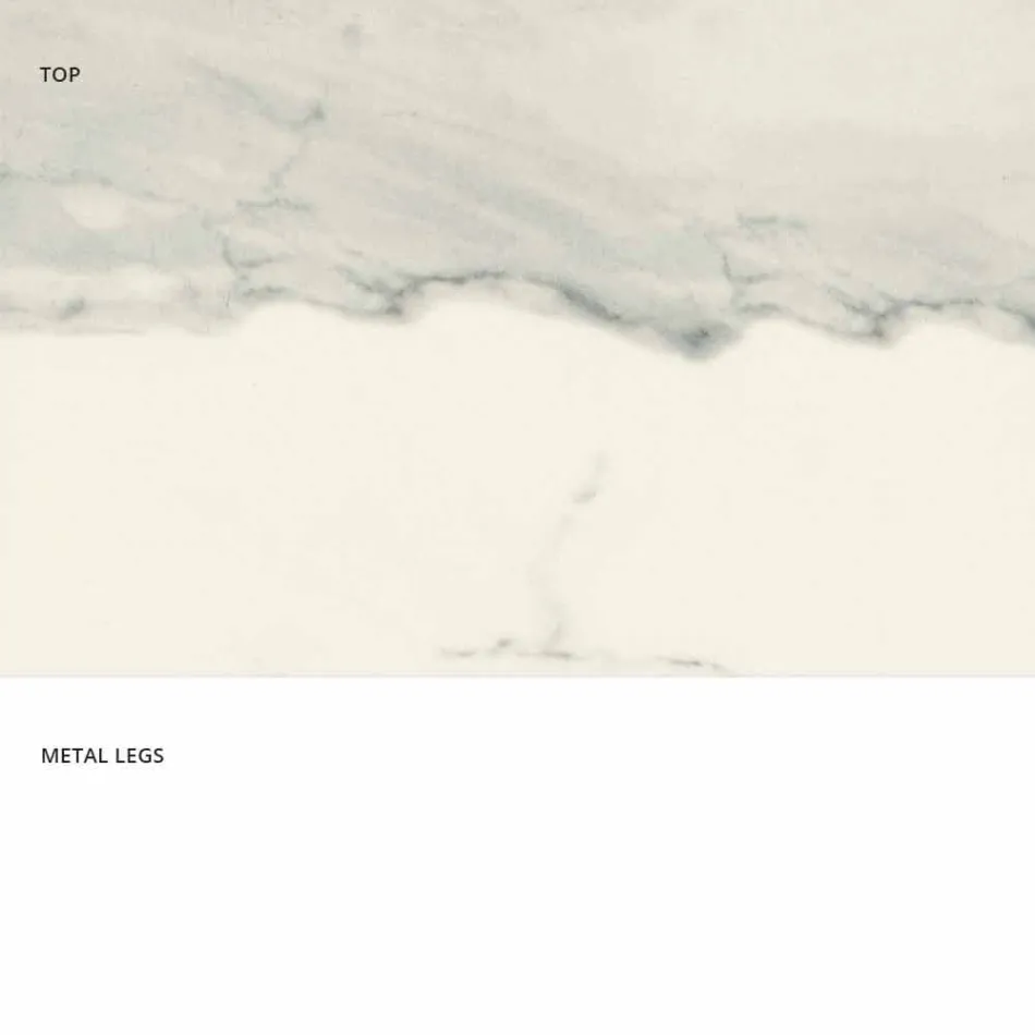 Tavolo da pranzo allungabile in vetroceramica fatto in Italia, Wilmer Viadurini