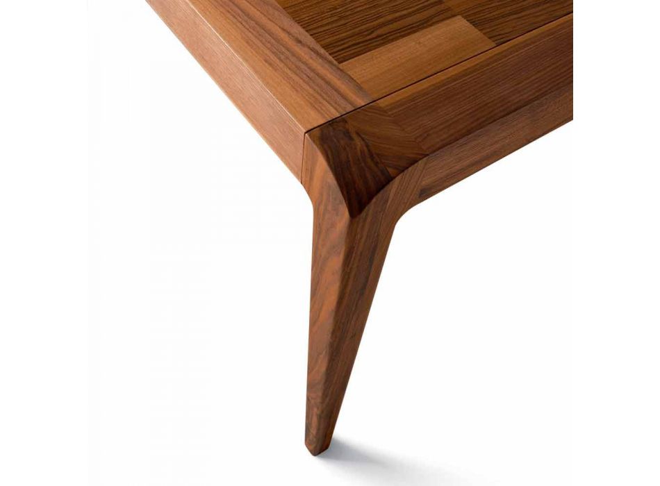 Tavolo da pranzo allungabile legno noce naturale design moderno Sanni Viadurini