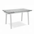 Tavolo da pranzo allungabile moderno in vetro, L140/200x P80 cm, Nardo