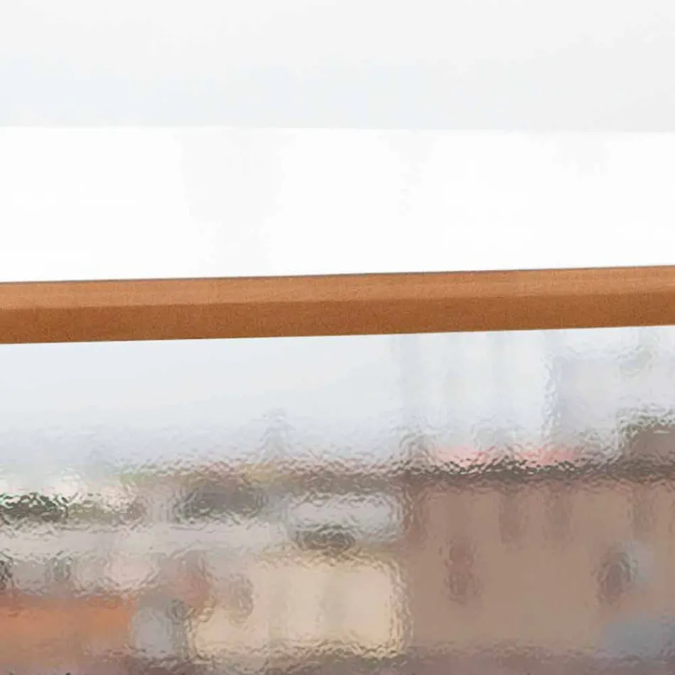 Tavolo da Pranzo Artigianale in Hpl e Mogano Massello Made in Italy - Quercia Viadurini