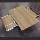 Tavolo da Pranzo che si Allunga e si Allarga in Nobilitato e Metallo - Devendra Viadurini