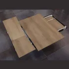 Tavolo da Pranzo che si Allunga e si Allarga in Nobilitato e Metallo - Devendra Viadurini