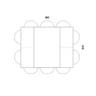 Tavolo da Pranzo che si Allunga e si Allarga in Nobilitato e Metallo - Devendra Viadurini