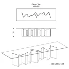 Tavolo da Pranzo con Base e Piano Rettangolare in Vetro Made in Italy - Thommy Viadurini