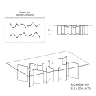 Tavolo da Pranzo con Base e Piano Rettangolare in Vetro Made in Italy - Thommy Viadurini