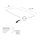 Tavolo da Pranzo con Piano in Hpl e Base in Metallo Made in Italy - Aresto Viadurini