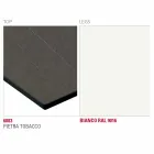 Tavolo da Pranzo con Piano in Hpl e Base in Metallo Made in Italy - Aresto Viadurini