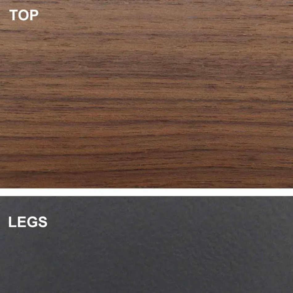 Tavolo da Pranzo con Piano in Legno Impiallacciato Made in Italy - Settimmio Viadurini