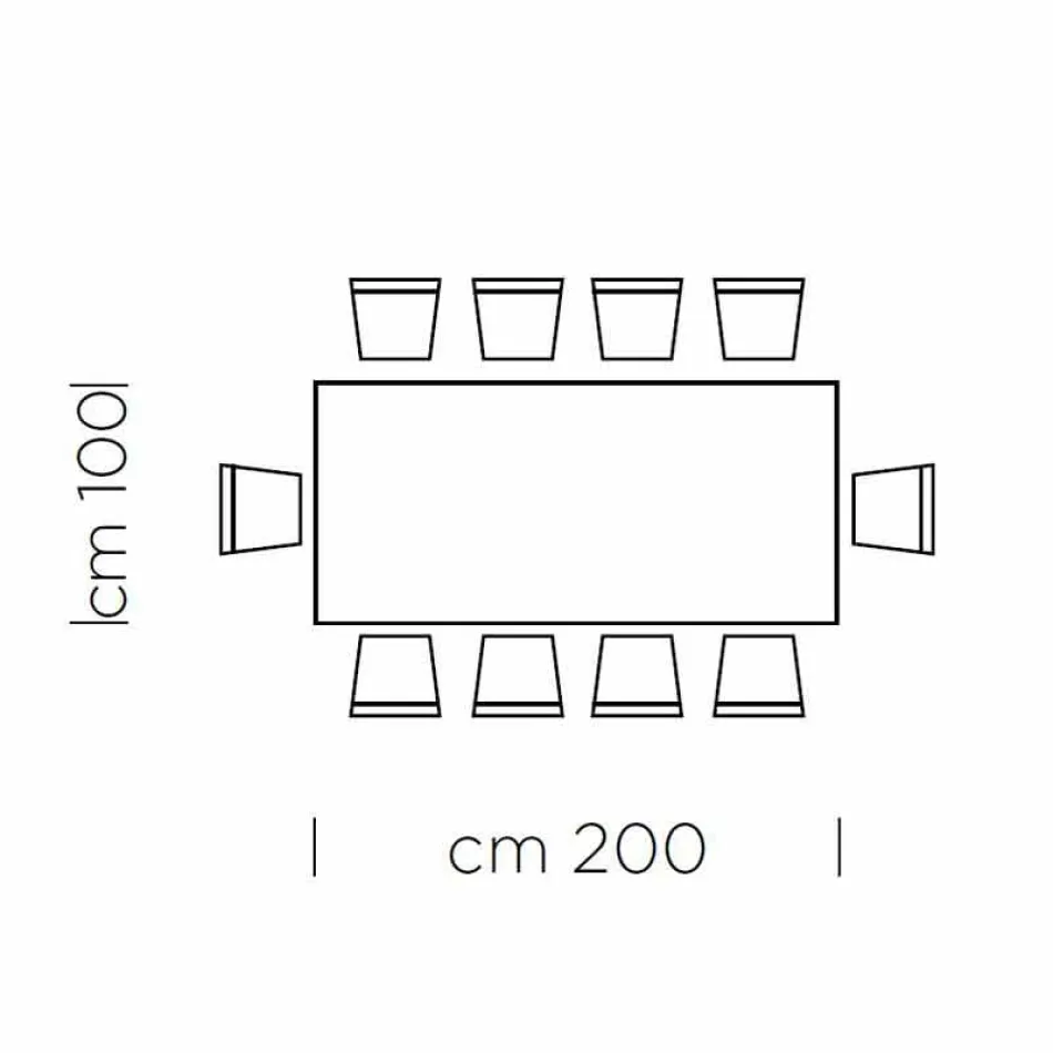 Tavolo da Pranzo con Piano in Legno Impiallacciato Made in Italy - Settimmio Viadurini