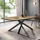 Tavolo da Pranzo con Piano in Rovere Impiallacciato Made in Italy - Antonino Viadurini