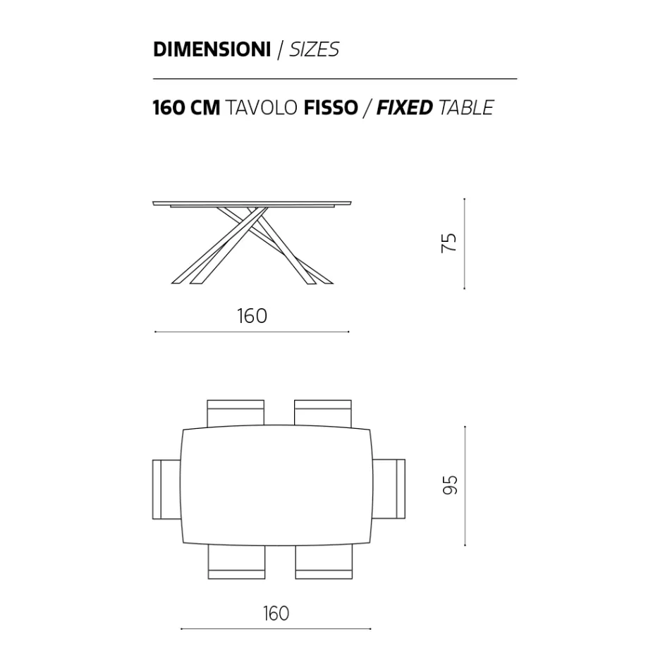 Tavolo da Pranzo con Piano in Rovere Impiallacciato Made in Italy - Antonino Viadurini