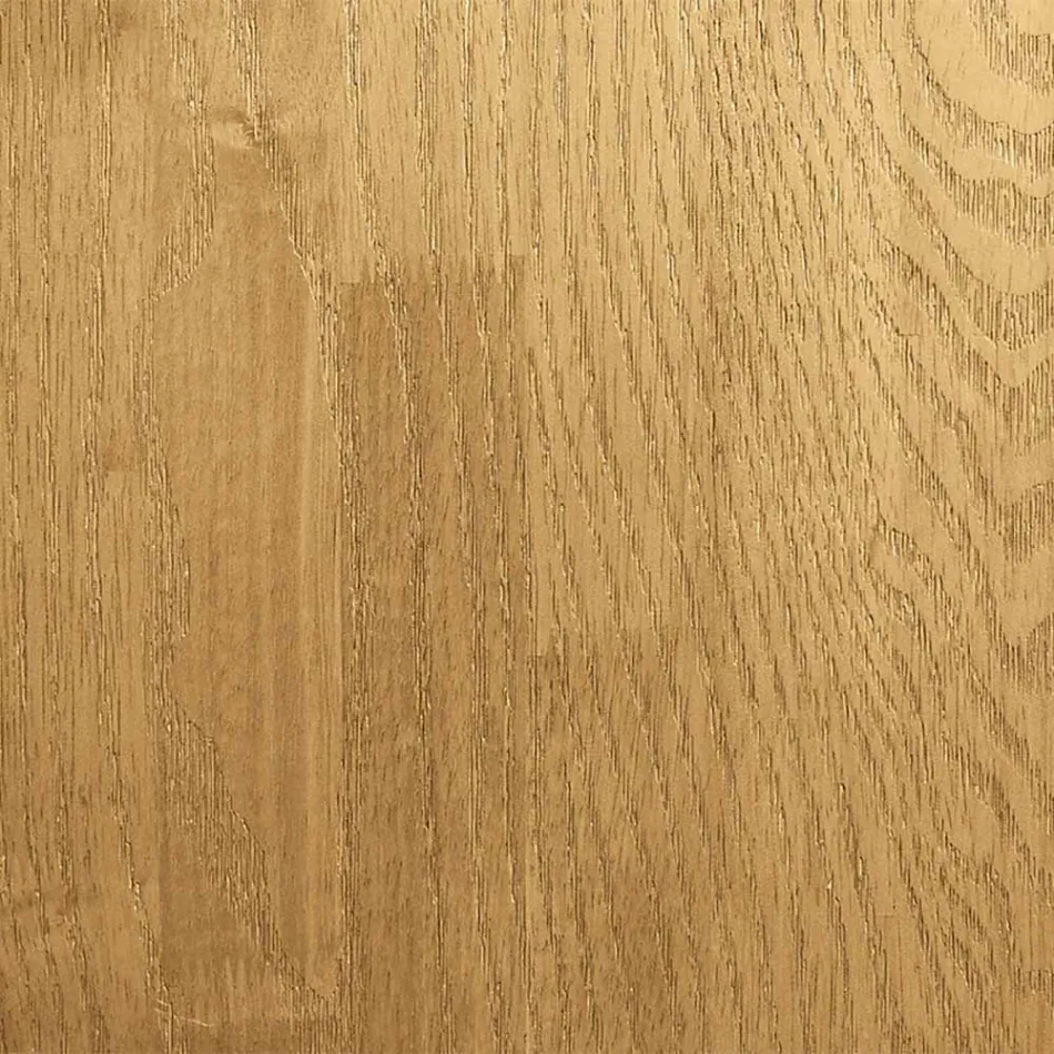 Tavolo da Pranzo con Piano in Vero Legno Massello e Base in Metallo - Ibisco Viadurini