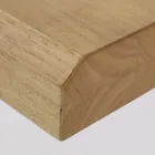 Tavolo da Pranzo con Piano in Vero Legno Massello e Base in Metallo - Ibisco Viadurini