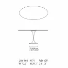 Tavolo da Pranzo con Piano Ovale in Marmo Realizzato in Italia - Superbo Viadurini