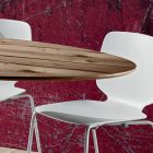 Tavolo da Pranzo con Piano Ovale in Multistrato Made in Italy - Brontolo Viadurini