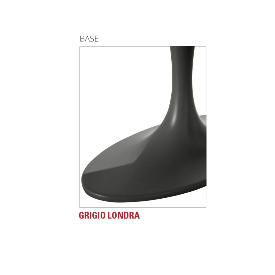 Tavolo da Pranzo con Piano Ovale in Multistrato Made in Italy - Brontolo Viadurini