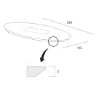 Tavolo da Pranzo con Piano Ovale in Multistrato Made in Italy - Brontolo Viadurini