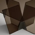 Tavolo da Pranzo con Piano Quadrato e Base in Vetro Made in Italy - Tiseo Viadurini