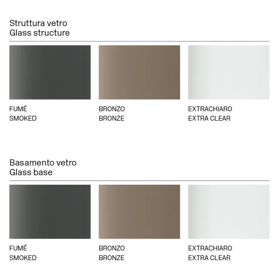 Tavolo da Pranzo con Piano Quadrato e Base in Vetro Made in Italy - Tiseo Viadurini