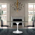 Tavolo da Pranzo con Piano Rotondo in Fenix Made in Italy Alta Qualità - Dollars Viadurini