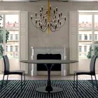 Tavolo da Pranzo con Piano Rotondo in Fenix Made in Italy Alta Qualità - Dollars Viadurini