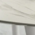 Tavolo da Pranzo con Piano Rotondo in Laminam Realizzato in Italia - Lingotto Viadurini