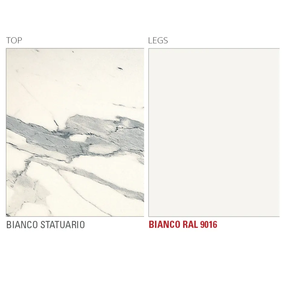 Tavolo da Pranzo con Piano Rotondo in Laminam Realizzato in Italia - Lingotto Viadurini